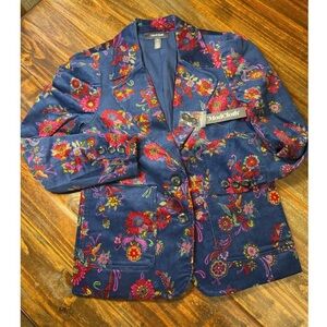 ModCloth Statement Floral Corduroy Blazer NWT XL